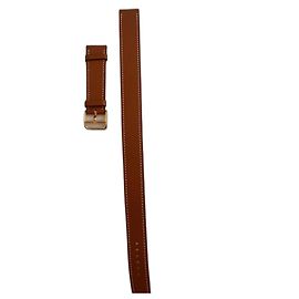 Bracelete Hermès Double Tour em Couro Epsom Cognac Conhaque