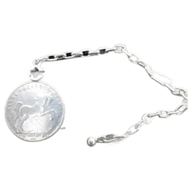 Hermès silver keychain collection with box and pouch Silvery