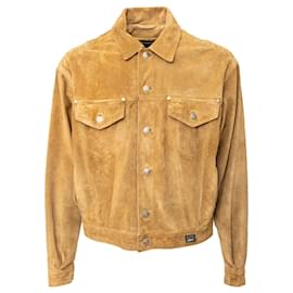 Versace-Jaqueta de camurça Versace Jeans Couture-Marrom,Outro