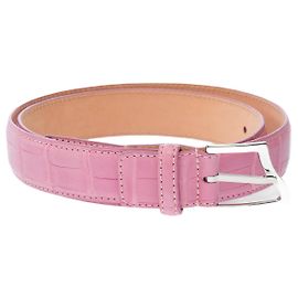 Autre Marque UNSIGNED Accessory in Pink Crocodile - 102806 Pink