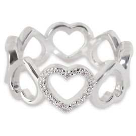 Anello Metro Heart in oro bianco e diamanti Tiffany & Co. Altro