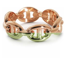 Hermès-Bague Chaine d'Ancre Enchainee en Or Rose Hermès-Autre