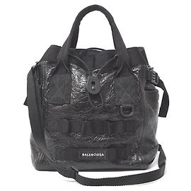 Borsa a Spalla Army Tote S da Uomo Balenciaga Nero