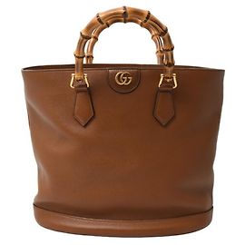 Gucci Women's Bamboo Diana Medium Tote Bag Beige