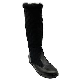 Botas altas de nailon negro acolchadas Gucci Negro