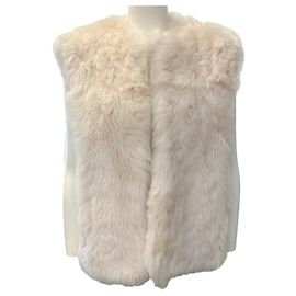 Nili Lotan Cream Shearling Brinley Vest Cream