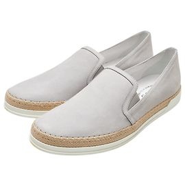 Espadrilles en lin suédé TOD'S à enfiler Gris