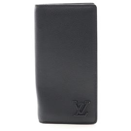 Portafoglio lungo Brazza Aerogram di Louis Vuitton Nero