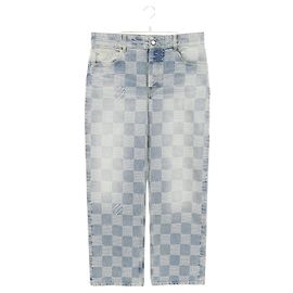 Pantalones de denim Damier Louis Vuitton Azul