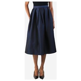 Tibi Blue textured pleated skirt - size UK 6 Blue