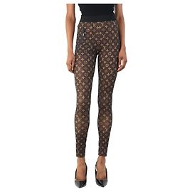 Louis Vuitton Braune Monogramm-Leggings - Größe UK 8 Braun