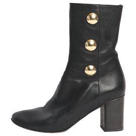 Chloé Schwarze Lederstiefeletten - Größe EU 41 Schwarz