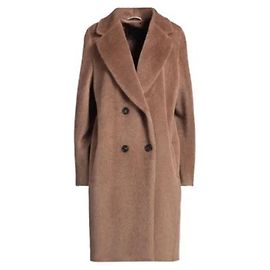 Max Mara Roseto Coat Beige Alpaca Wool Brown