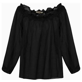 Blusa Chloé, modello Mousseline Noire Resort 2008. Nero