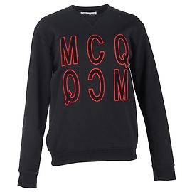Autre Marque Pull en velours avec logo MCQ en coton noir Noir