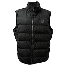 Gucci- Gucci Logo-Patch Zipped Down Vest in Black Polyamide-Black