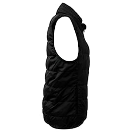 Gucci- Gucci Logo-Patch Zipped Down Vest in Black Polyamide-Black