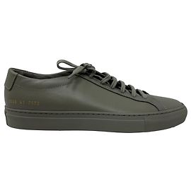 Autre Marque Common Projects Achilles Low-Top Sneakers aus olivgrünem Saffiano-Leder Grün Olivgrün