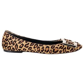 Bailarinas Bellerine de pelo de ternera con estampado de leopardo en marrón Roger Vivier Otro Impresión de pitón