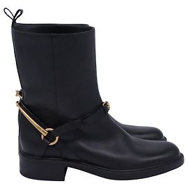 Botines Gucci Horsebit Tess en cuero negro Negro