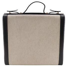 Hermès Hermes Vanity Calf Handbag Black Beige