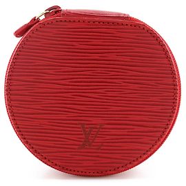 Scatola per Gioielli Ecrin Bijoux 10 in Pelle Epi Louis Vuitton Rosso
