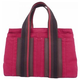Hermès Hermes Troca Horizontal PM Canvas Handbag Pink