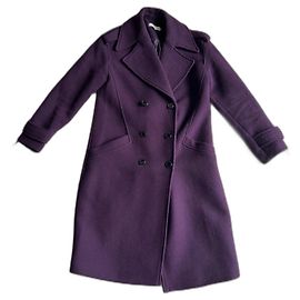 Autre Marque Morgan de Toi long wool coat Purple Prune