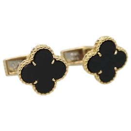 Pulseiras Vintage Alhan em tom de ouro 18K preto da Van Cleef & Arpels Auth 133768M Preto Outro
