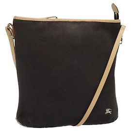 Borsa a spalla Burberry Blue Label in tela nera e argento autentica ti3407 Nero Argento
