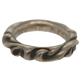Chrome Hearts Scroll Band Ring Ag925 Silver Auth 138890M Silvery