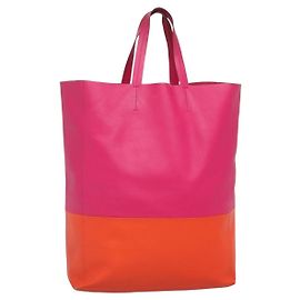 Céline CELINE Tote Bag Leather Pink Gold Auth 135200 Pink Golden