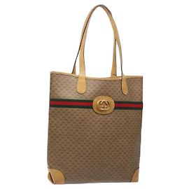 Sac Sherry Line en PVC Beige Micro GG Supreme Web de GUCCI 002 904 0131 Auth ki5940 Beige