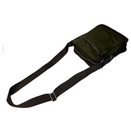 Bolsa triangular de poliéster 2Way vintage Prada verde marrom Caqui