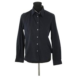 Burberry Camisa de algodón negra Negro