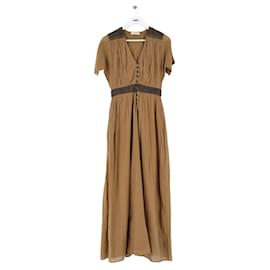 Bash Vestido de algodón marrón Castaño