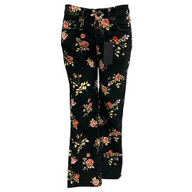 Jeans Kick Fit Negro Floral R13 Negro