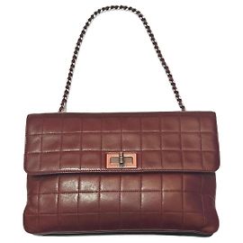 Sac Double Chanel Bicolore en Cuir avec Chaîne Multicolore