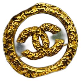Chanel CC Logo Brosche Gold Metall Gold hardware