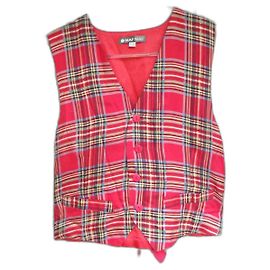 Autre Marque Chaleco Naf Naf de seda rojo Roja