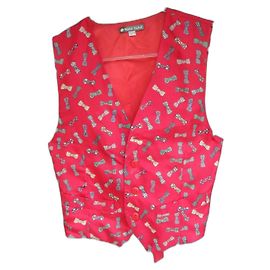 Autre Marque Chaleco Naf Naf de seda rojo Roja