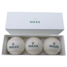 NOVO LOTE DE 3 BOLAS DE TÊNIS RELÓGIOS ROLEX + CAIXA Branco