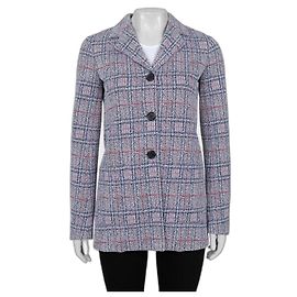Céline Blazer a cuadros Celine - Mezcla de algodón, forrado de seda - Talla 36 Multicolor