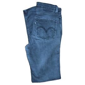 Jeans slim para mujer Levi's Line 8 talla 28 (36/38) negro desgastado Negro