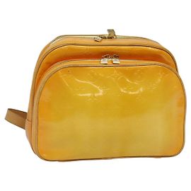 LOUIS VUITTON Sac à dos Marley Monogram Vernis Jaune M91040 LV Auth 137398 Jaune