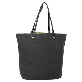 Salvatore Ferragamo Tote Bag Canvas Black Silver Auth gh708 Black Silvery