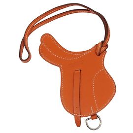 Hermès HERMES Paddock Sailor Charm Leather Brown Auth ac3861 Brown