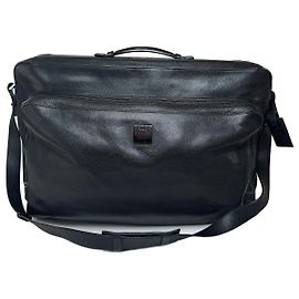 Céline Vintage Celine Paris 2 Way leather Travel Bag black Black