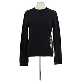 Alexander Mcqueen Schwarzer Baumwollpullover Schwarz