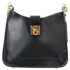 Céline Edge black leather handbag Black